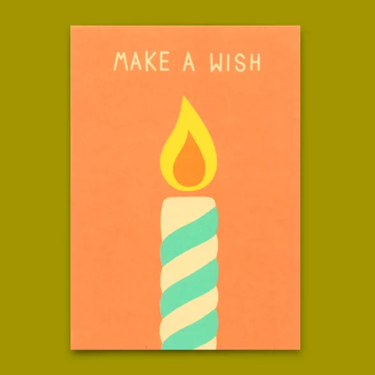 Postkarte "Make a wish (Candle)"