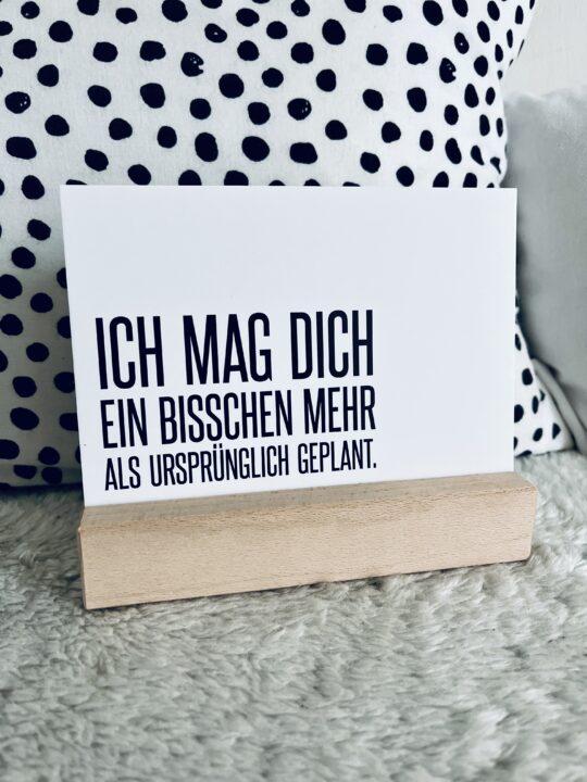 Postkarte -Ich mag dich ein bisschen mehr